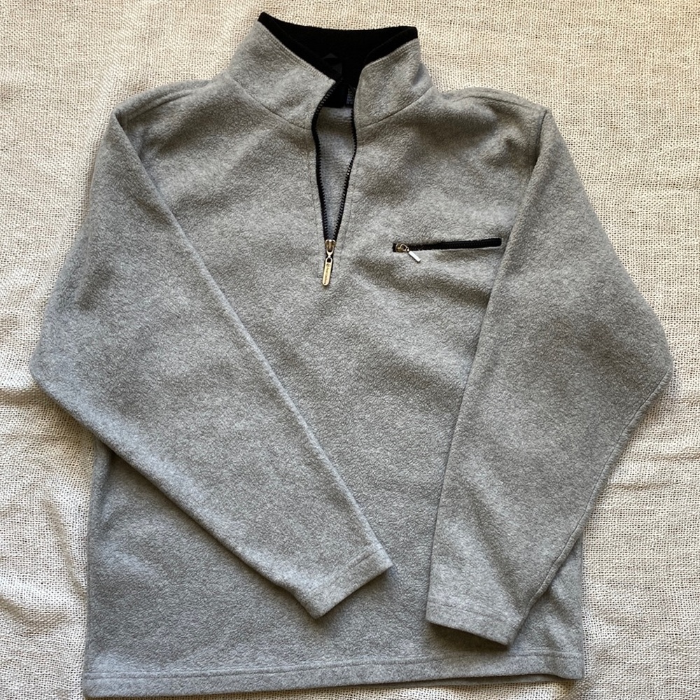 Footlocker Men's Small Gray 3/4 Zip Fleece Pullover - Excellent Condition!